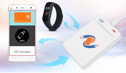 FOB Copier Duplicator Reader Writer 125KHz 13.56MHz USB Programmer Key fobs UID T5577 Rewritable Support NFC Phone / Wristband