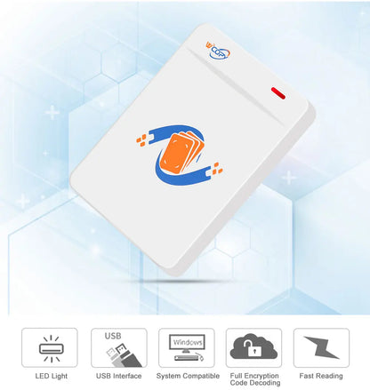 FOB Copier Duplicator Reader Writer 125KHz 13.56MHz USB Programmer Key fobs UID T5577 Rewritable Support NFC Phone / Wristband