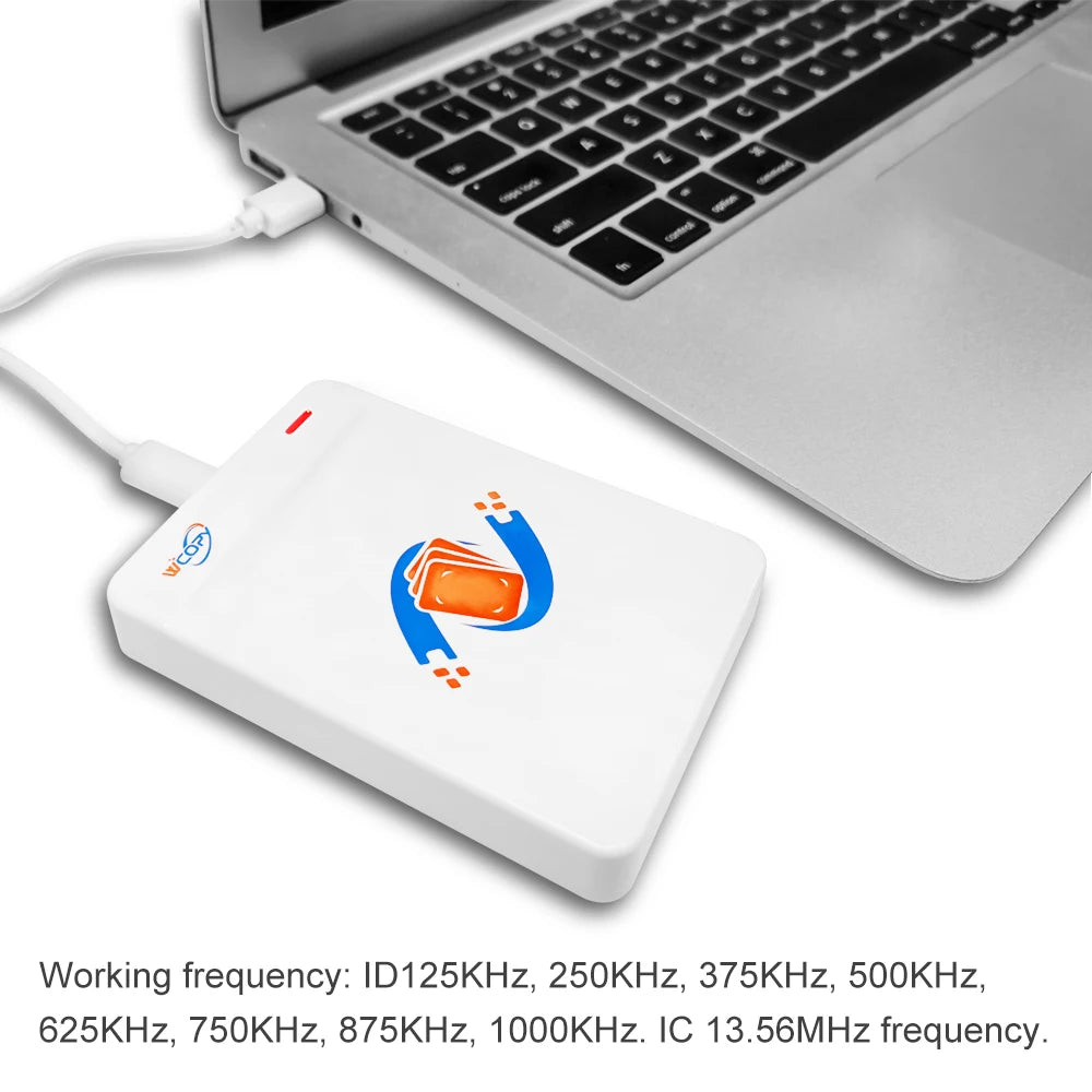 FOB Copier Duplicator Reader Writer 125KHz 13.56MHz USB Programmer Key fobs UID T5577 Rewritable Support NFC Phone / Wristband