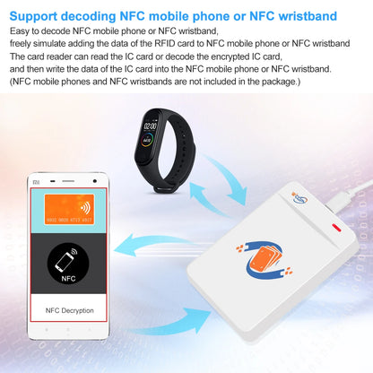 FOB Copier Duplicator Reader Writer 125KHz 13.56MHz USB Programmer Key fobs UID T5577 Rewritable Support NFC Phone / Wristband