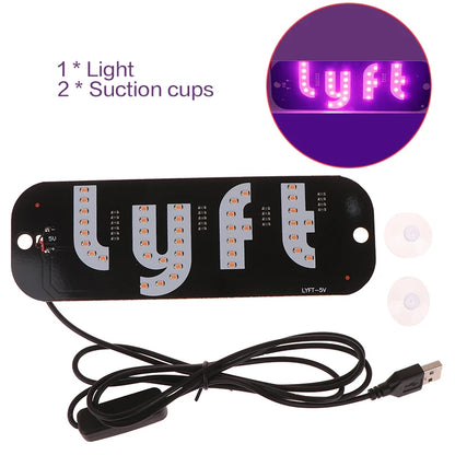 LYFT LED TAXI SIGN - PURPLE