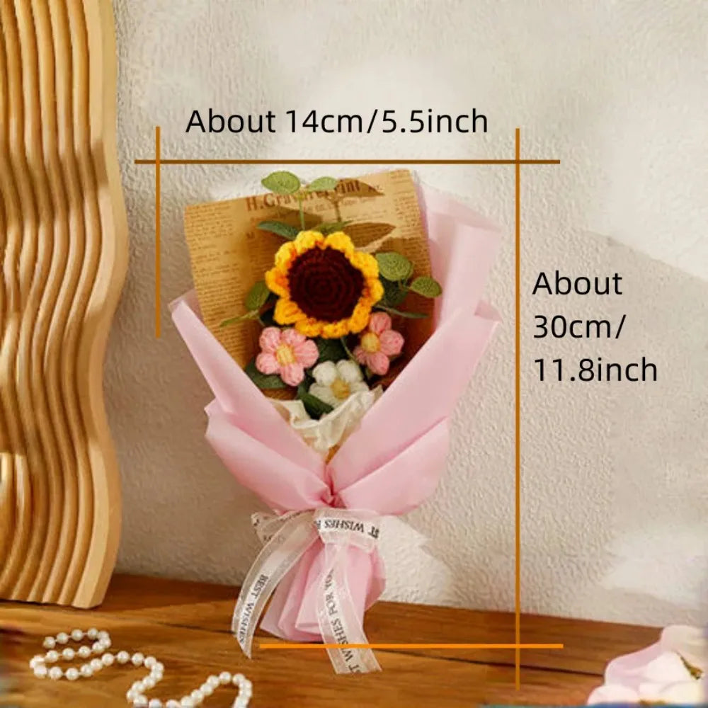 Handmade Sunflower Daisy Bouquet Valentine's Day Anniversary Wedding Mothers Day Birthday Gift