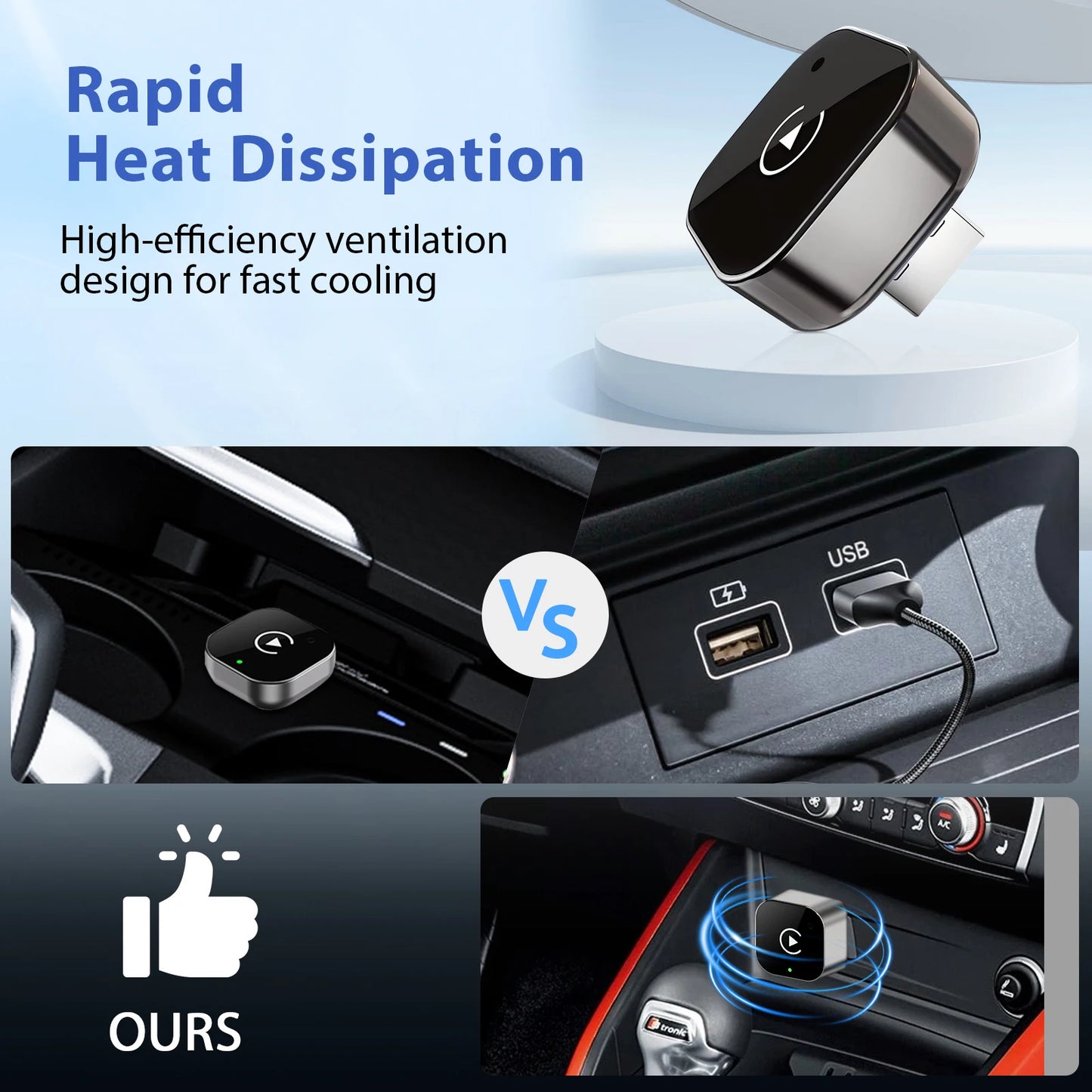 2026 Pionray 2 in 1 Wireless CarPlay :