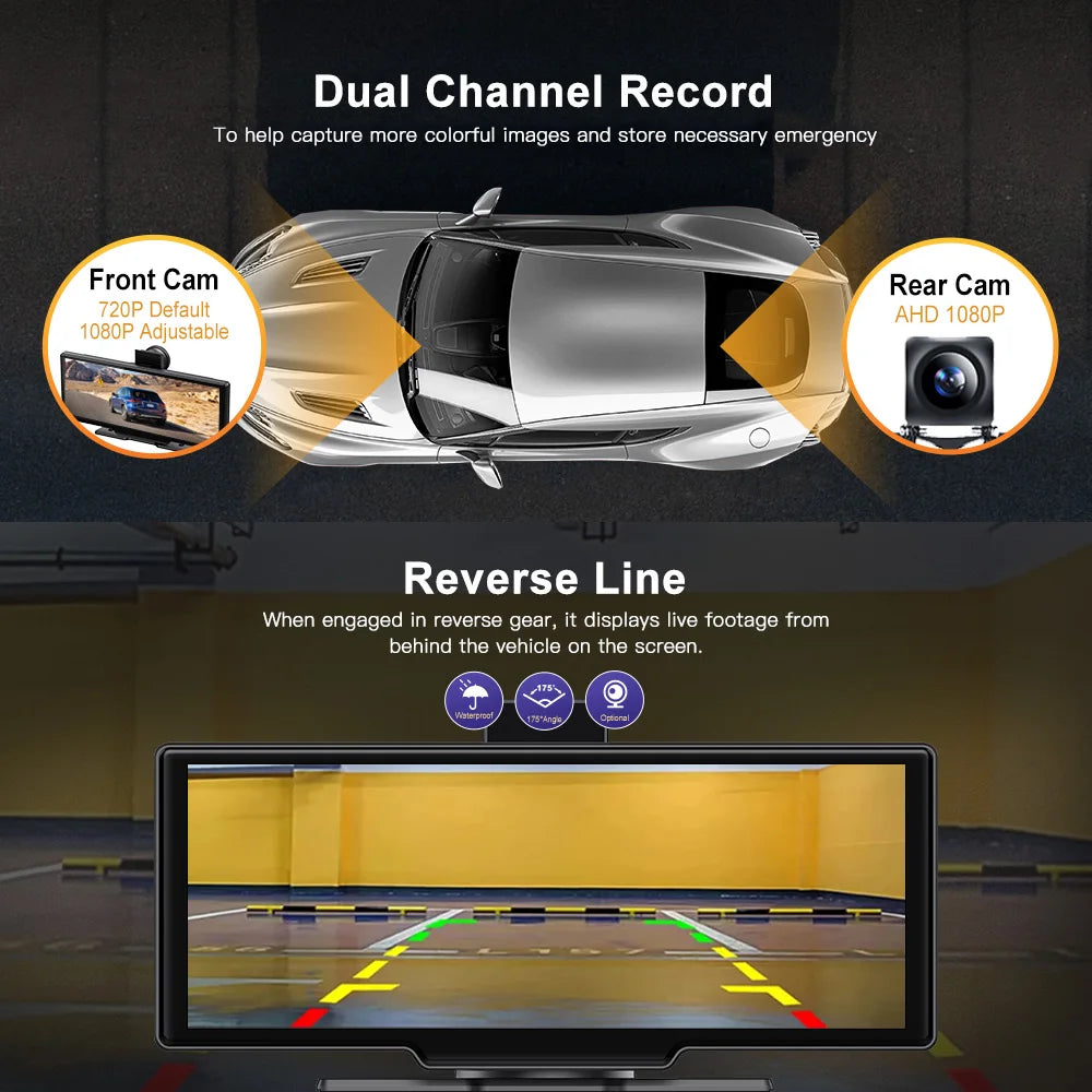 SMART 10.26 INCH CARPLAY WITH  INBUILD DASH CAMERA