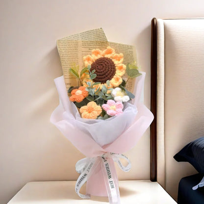 Handmade Sunflower Daisy Bouquet Valentine's Day Anniversary Wedding Mothers Day Birthday Gift