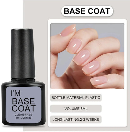 Nail Art Kit With 4 Pcs/Set  Base Coat And Top Coat