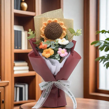 Handmade Sunflower Daisy Bouquet Valentine's Day Anniversary Wedding Mothers Day Birthday Gift