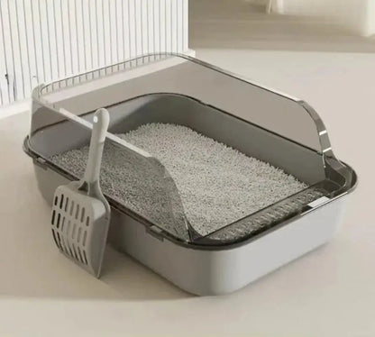 Splashproof  Semi-Enclosed Cat Litter Box