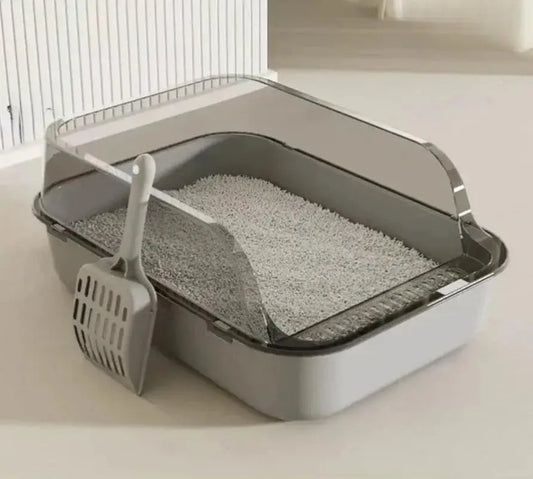 Splashproof  Semi-Enclosed Cat Litter Box