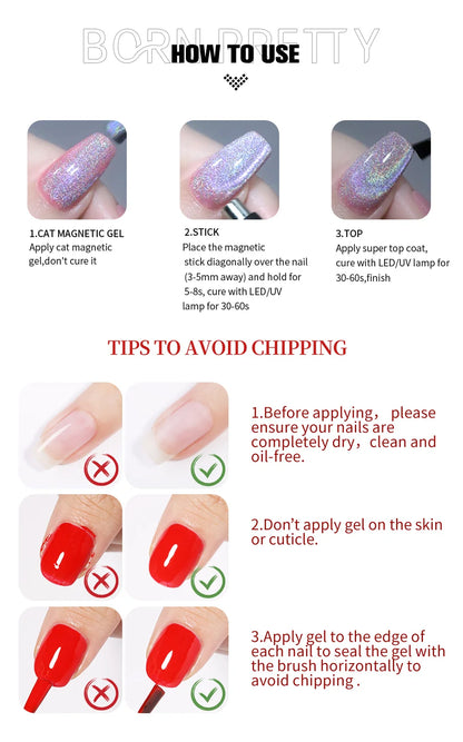 BORN PRETTY 117 Colors Cat Magnetic Gel Nail Polish