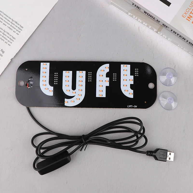LYFT LED TAXI SIGN - PURPLE