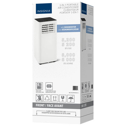Insignia Portable Air Conditioner - 8000 BTU (SACC 5200 BTU) - White/Black
